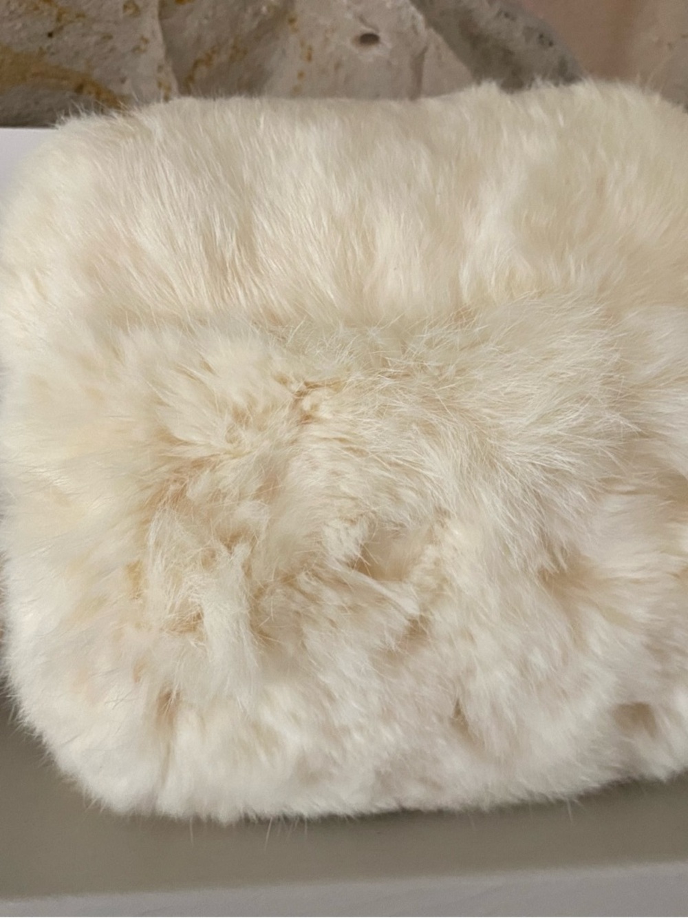 Vintage fur hand warmer muff